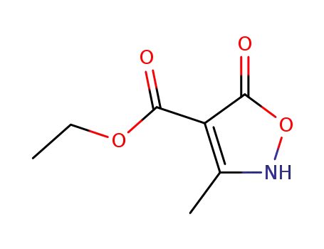 Molecular Structure of 146037-86-7 (3-methyl-5-oxo-2,5-dihydro-isoxazole-4-carboxylic acid ethyl ester)