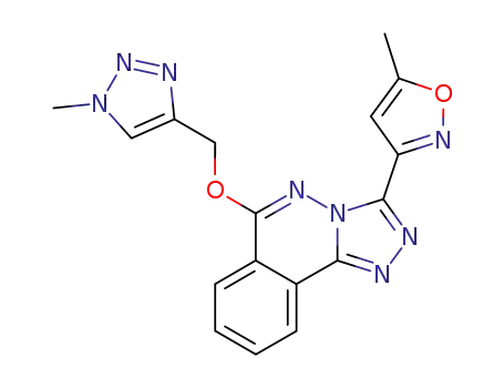 Molecular Structure of 215874-86-5 (3-(5-Methylisoxazol-3-yl)-6-[(1-methyl-1H-1,2,3-triazol-4-yl)methoxy][1,2,4]triazolo[3,4-a]phthalazine)