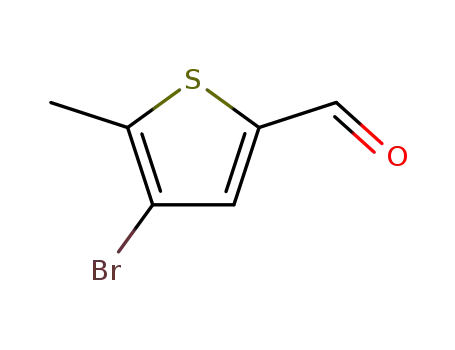 Molecular Structure of 29421-75-8 (4-Bromo-5-methyl-2-thiophenecarbaldehyde)