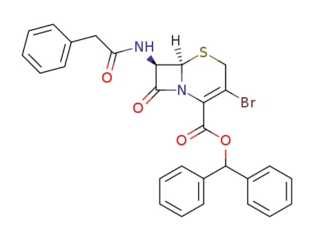5-Thia-1-azabicyclo[4.2.0]oct-2-ene-2-carboxylic acid, 3-bromo-8-oxo-7-[(phenylacetyl)amino]-, diphenylmethyl ester, (6R,7R)-
