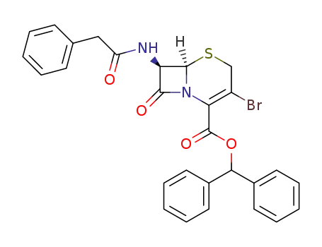 5-Thia-1-azabicyclo[4.2.0]oct-2-ene-2-carboxylic acid,
3-bromo-8-oxo-7-[(phenylacetyl)amino]-, diphenylmethyl ester, (6R,7R)-