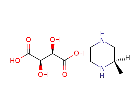 Molecular Structure of 126458-16-0 ((R)-2-Methyl piperazine (L)tartaric acid salt)