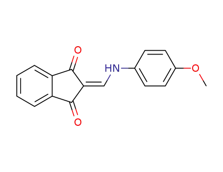 Molecular Structure of 38756-21-7 (1H-Indene-1,3(2H)-dione, 2-[[(4-methoxyphenyl)amino]methylene]-)