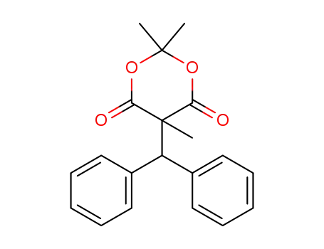 Molecular Structure of 87057-91-8 (5-benzhydryl-2,2,5-trimethyl-1,3-dioxane-4,6-dione)