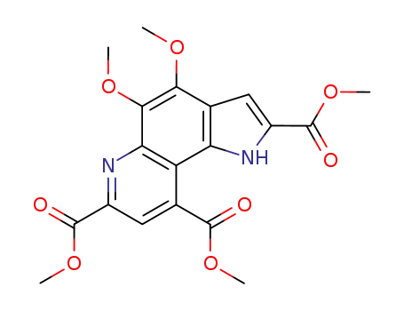 Molecular Structure of 78891-39-1 (trimethyl 4,5-dimethoxy-1H-pyrrolo<2,3-f>quinoline-2,7,9-tricarboxylate)