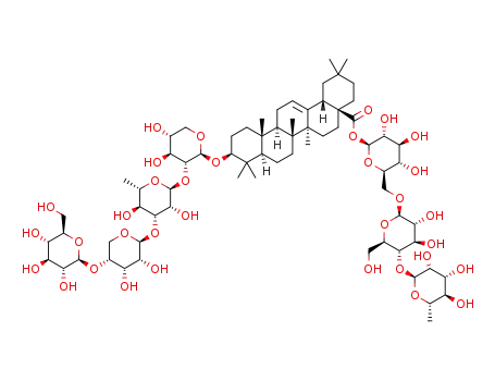 Molecular Structure of 177912-24-2 (Clematichinenoside C)