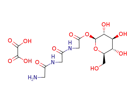Molecular Structure of 75719-95-8 (1-O-(glycylglycylglycyl)-β-D-glucopyranose mono-oxalate)