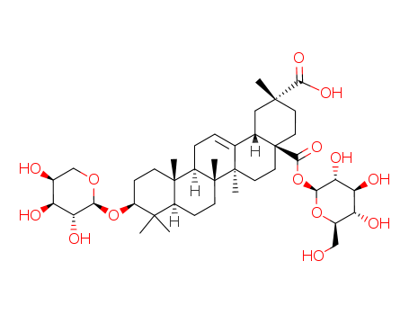109612-88-6,Olean-12-ene-28,29-dioicacid, 3-(a-L-arabinopyranosyloxy)-, 28-b-D-glucopyranosyl ester, (3b,20a)- (9CI),LiangwanosideI