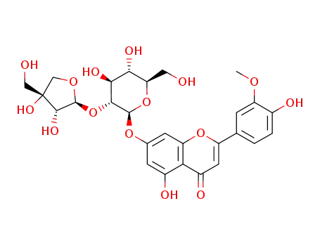 Molecular Structure of 33579-63-4 (3'-Methoxy apiin)