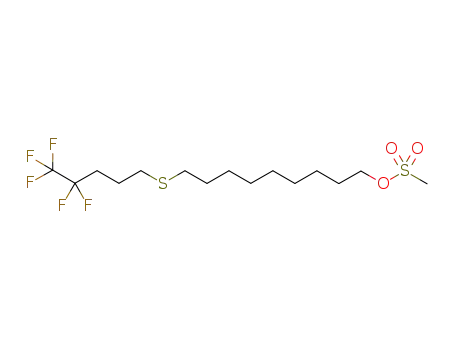 Molecular Structure of 862700-62-7 (methanesulfonic acid 9-(4,4,5,5,5-pentafluoro-pentyl-sulfanyl)-nonyl ester)