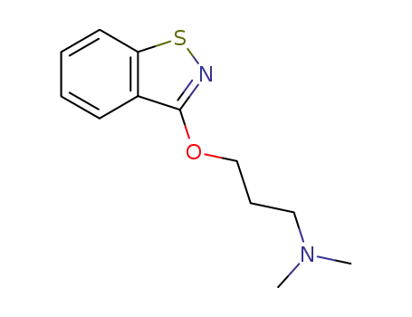 Molecular Structure of 94087-30-6 (3-(1,2-benzisothiazol-3-yloxy)-N,N-dimethylpropylamine)