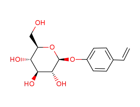 Molecular Structure of 62470-46-6 (p-Vinylphenyl O-beta-D-glucopyraside)