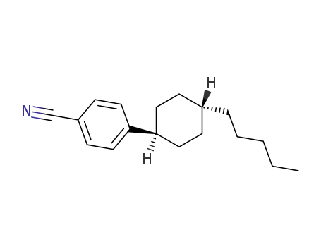 Molecular Structure of 61204-01-1 (trans-4-(4-Pentylcyclohexyl)benzonitrile)
