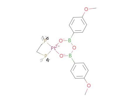 Molecular Structure of 883153-46-6 (Pt(OB(C<sub>6</sub>H<sub>4</sub>OMe-4)OB(C<sub>6</sub>H<sub>4</sub>OMe-4)O)(dppe))