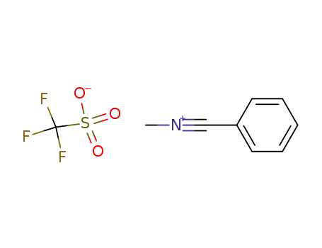 Molecular Structure of 76893-90-8 ((N-methyl)(phenyl)carbonitrilium trifluoromethylsulfonate)