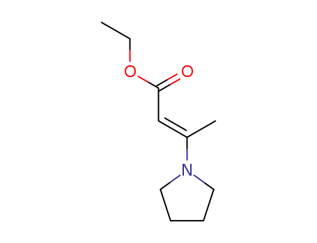Molecular Structure of 54716-02-8 (ETHYL (E)-3-(1-PYRROLIDINO)CROTONATE)