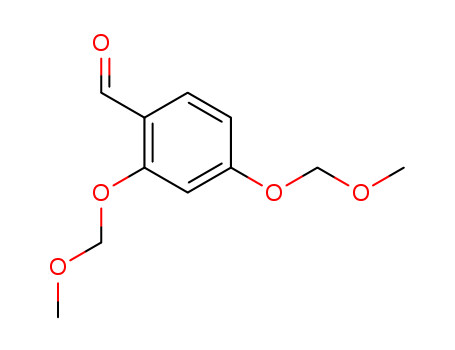 Molecular Structure of 13709-06-3 (Benzaldehyde, 2,4-bis(methoxymethoxy)-)