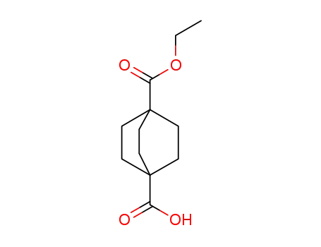 Molecular Structure of 834-50-4 (Bicyclo[2.2.2]octane-1,4-dicarboxylic acid, Monoethyl ester)