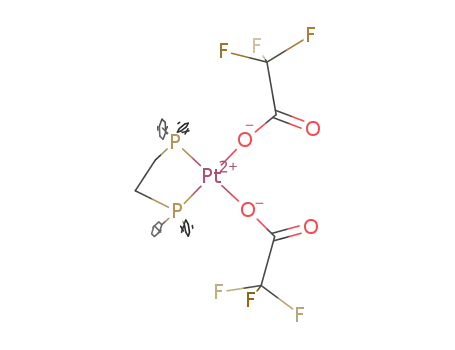 Molecular Structure of 69005-06-7 (Pt(CF<sub>3</sub>CO<sub>2</sub>)2(dppe))