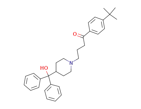 Molecular Structure of 43076-30-8 (4'-tert-butyl-4-[4-(hydroxybenzhydryl)piperidino]butyrophenone)