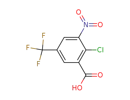 Molecular Structure of 22227-59-4 (2-chloro-3-nitro-5-(trifluoromethyl)benzoic acid)
