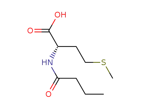 Molecular Structure of 54746-52-0 (N-(1-oxobutyl)-L-methionine)