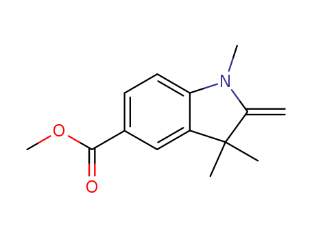 6872-10-2,1,3,3-trimethyl-2-methylene-5-indolinecarboxylic acid methyl ester,1,3,3-trimethyl-2-methylene-5-indolinecarboxylic acid methyl ester