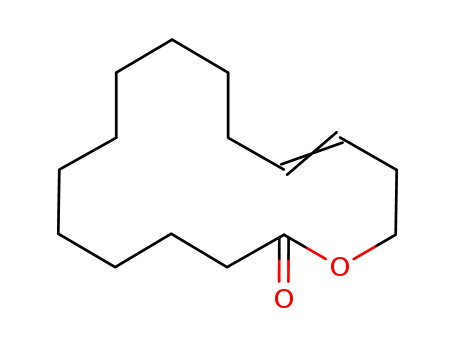 4941-78-0,Oxacyclohexadec-13-en-2-one,12-Pentadecenoicacid, 15-hydroxy-, e-lactone (7CI); 12-Pentadecen-15-olide; 12-Pentadecenoic acid,15-hydroxy-, x-lactone