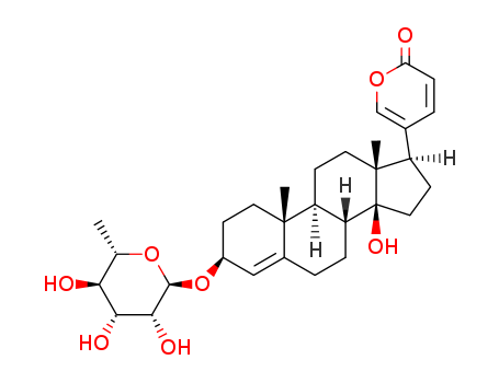 Bufa-4,20,22-trienolide,3-[(6-deoxy-a-L-mannopyranosyl)oxy]-14-hydroxy-,(3b)- cas  466-06-8
