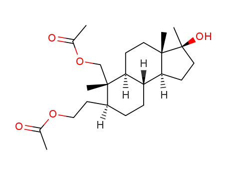 Molecular Structure of 7745-12-2 (17α-methyl-1,3-seco-2-nor-5α-androstane-1,3,17α-triol 1,3-diacetate)