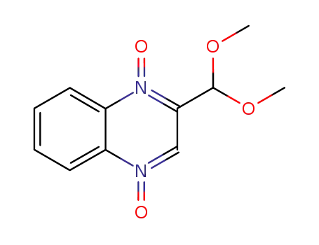 Molecular Structure of 32065-66-0 (2-(dimethoxymethyl)quinoxaline 1,4-dioxide)