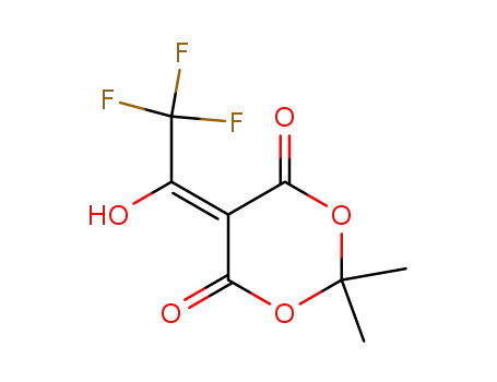 Molecular Structure of 693817-83-3 (2,2-Dimethyl-5-(2,2,2-trifluoro-1-hydroxy-ethylidene)-[1,3]dioxane-4,6-dione)