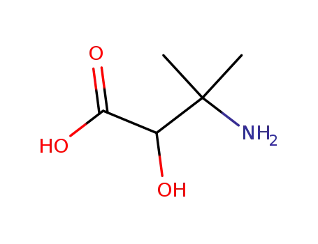 Molecular Structure of 62000-66-2 (Butanoic acid, 3-amino-2-hydroxy-3-methyl-)