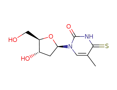 Molecular Structure of 7236-57-9 (Thymidine, 4-thio-)