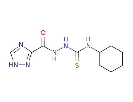 Molecular Structure of 1260230-07-6 (4-cyclohexyl-1-(1,2,4-triazol-3-yl-carbonyl)-thiosemicarbazide)