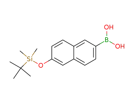 Molecular Structure of 179942-45-1 (6-T-BUTYLDIMETHYSILYLOXY-2-NAPHTHALENEBORONIC ACID)