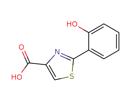 Molecular Structure of 27501-91-3 (2-(2-Hydroxyphenyl)thiazole-4-carboxylic acid)