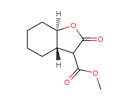 Molecular Structure of 3724-95-6 (3-Benzofurancarboxylic acid, octahydro-2-oxo-, methyl ester)