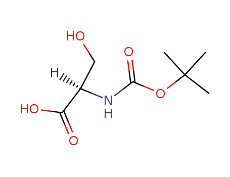 6368-20-3,Boc-D-Serine,Serine,N-carboxy-, N-tert-butyl ester, D- (8CI);N-tert-Butoxycarbonyl-D-serine;tert-(Butoxycarbonyl)-D-serine;Boc-D-Ser-OH;