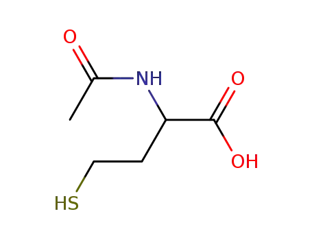 Molecular Structure of 55585-92-7 (N-acetyl-DL-homocysteine)