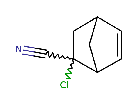 Molecular Structure of 6945-87-5 (2-CHLORO-2-CYANO-BICYCLO(2,2,1)-HEPT-5-ENE)