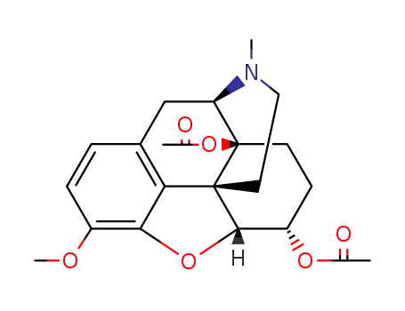 Molecular Structure of 67210-64-4 (6α,14β-diacetoxy-4,5percenta-epoxy-3-methoxy-17-methyl-morphinan)
