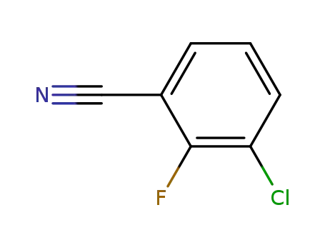 Molecular Structure of 94087-40-8 (3-Chloro-2-fluorobenzonitrile)