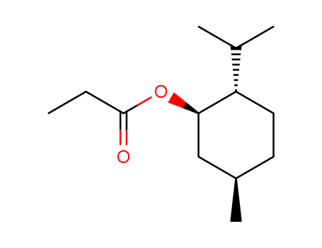 Molecular Structure of 141553-01-7 (Cyclohexanol, 5-methyl-2-(1-methylethyl)-, propanoate, (1R,2S,5R)-rel-)