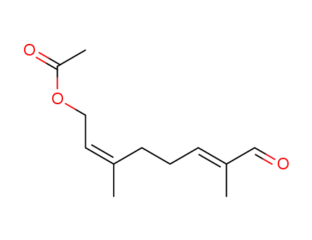 Molecular Structure of 94853-00-6 ((2Z,6E)-3,7-dimethyl-8-oxoocta-2,6-dien-1-yl acetate)