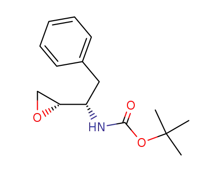 Molecular Structure of 98737-29-2 ((2S,3S)-1,2-Epoxy-3-(boc-amino)-4-phenylbutane)