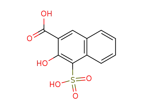 Molecular Structure of 61614-53-7 (2-Naphthalenecarboxylic acid, 3-hydroxy-4-sulfo-)