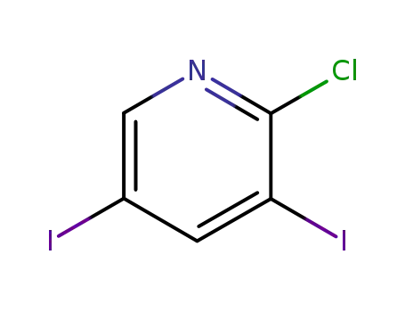 Molecular Structure of 856169-60-3 (2-CHLORO-3,5-DIIODOPYRIDINE)