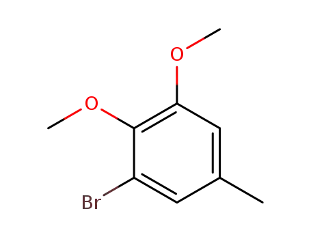 Molecular Structure of 68278-85-3 (Benzene, 1-bromo-2,3-dimethoxy-5-methyl-)