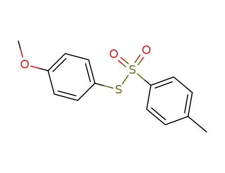 Molecular Structure of 80472-59-9 (Benzenesulfonothioic acid, 4-methyl-, S-(4-methoxyphenyl) ester)